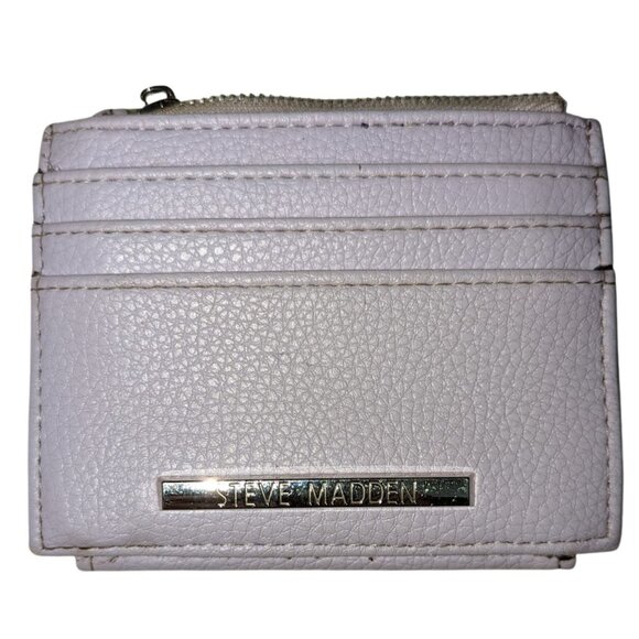 Steve Madden Accessories - VTG Steve Madden Purple Dusty Lavender Snap Wallet Card Holder ID Window Zipper